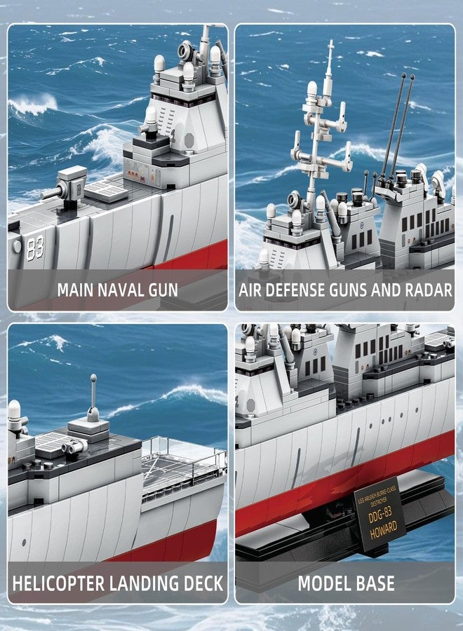 Mov stone Navy Destroyer Building Set, A Gift Compatible with Lego Sets for Boys 8-14 & Adults, Perfect for Military Enthusiasts and Builders Alike (600pcs) - Image 3